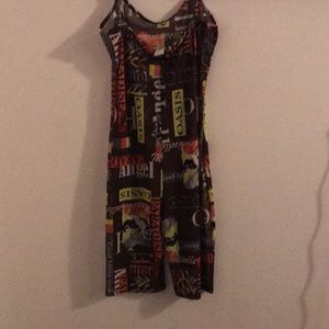 Angel mesh biker short one piece